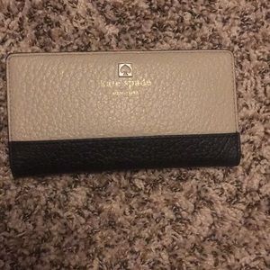 Kate Spade Putty and Black Wallet